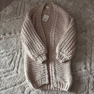 Bohme Chunky Knit Cream Cardigan
